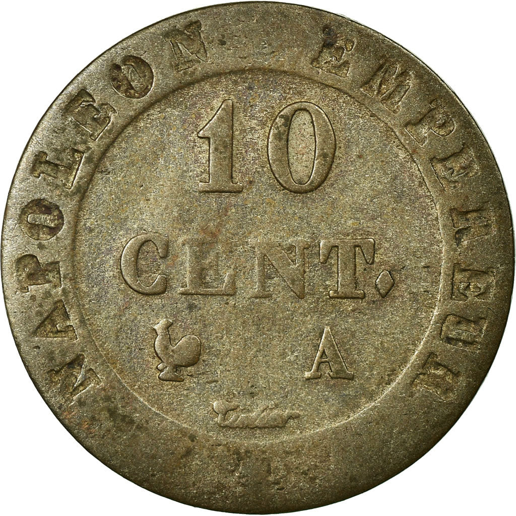 Münze, Frankreich, Napoléon I, 10 Centimes, 1808, Paris, SGE+, Billon