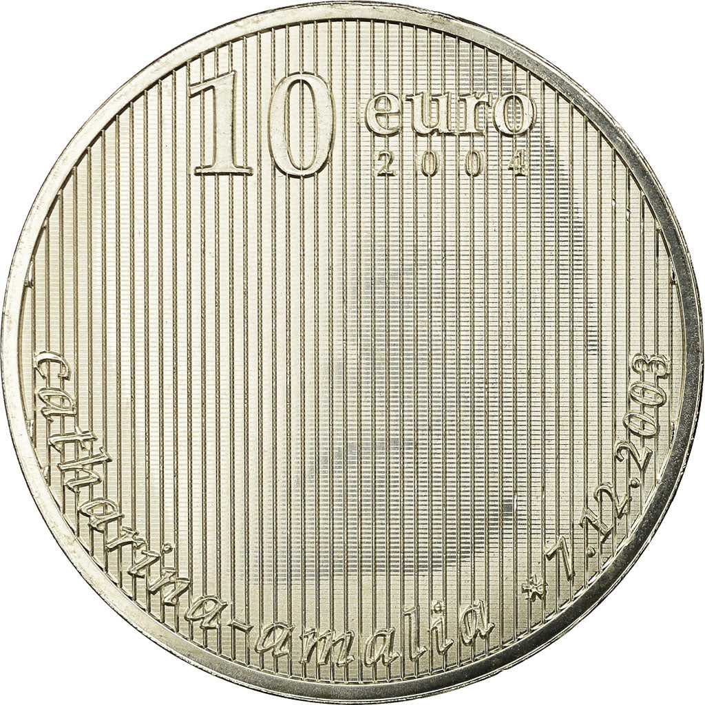 Netherlands, 10 Euro, 2004, AU(55-58), Silver, KM:248