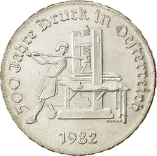 AUSTRIA, 500 Schilling, 1982, KM #2957, AU(55-58), Silver, 38, 23.90