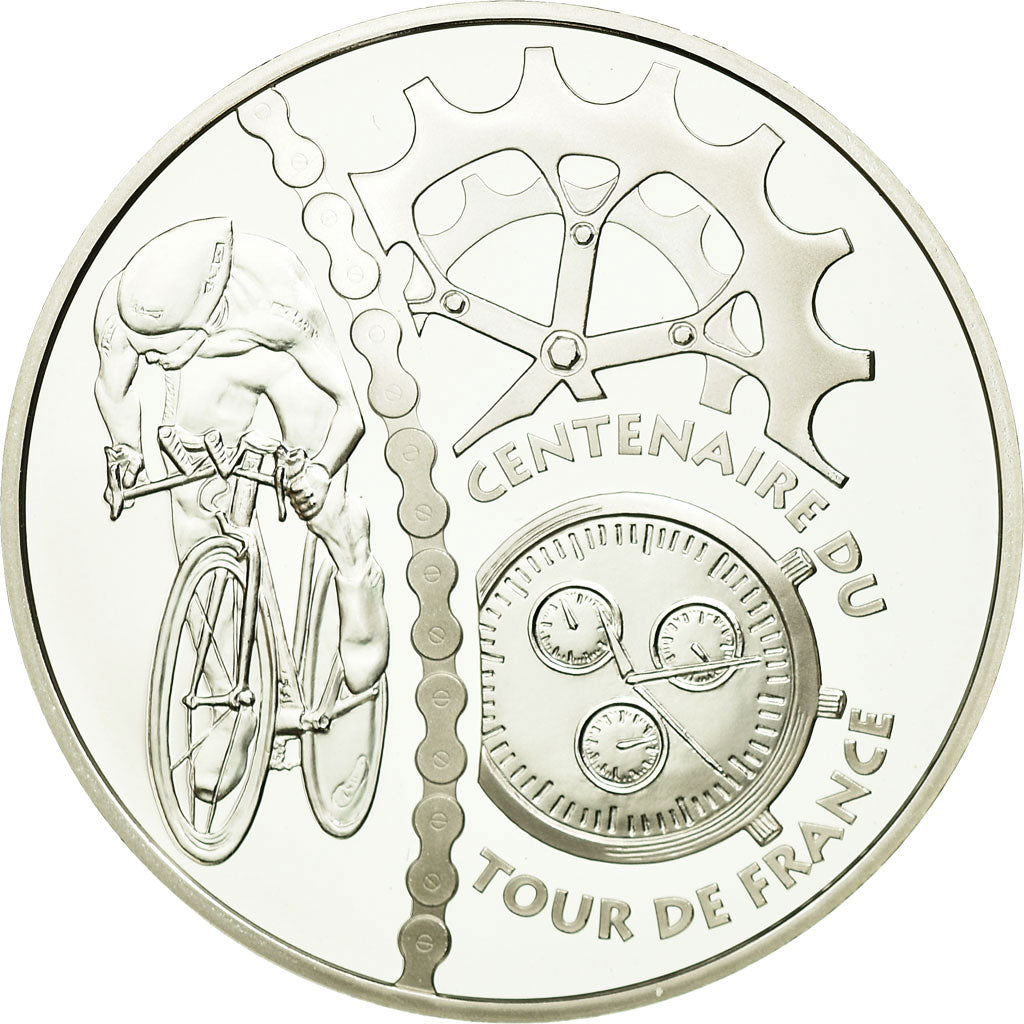 France, 1-1/2 Euro, Centenaire Du Tour De France, 2003, BE, FDC, Argent