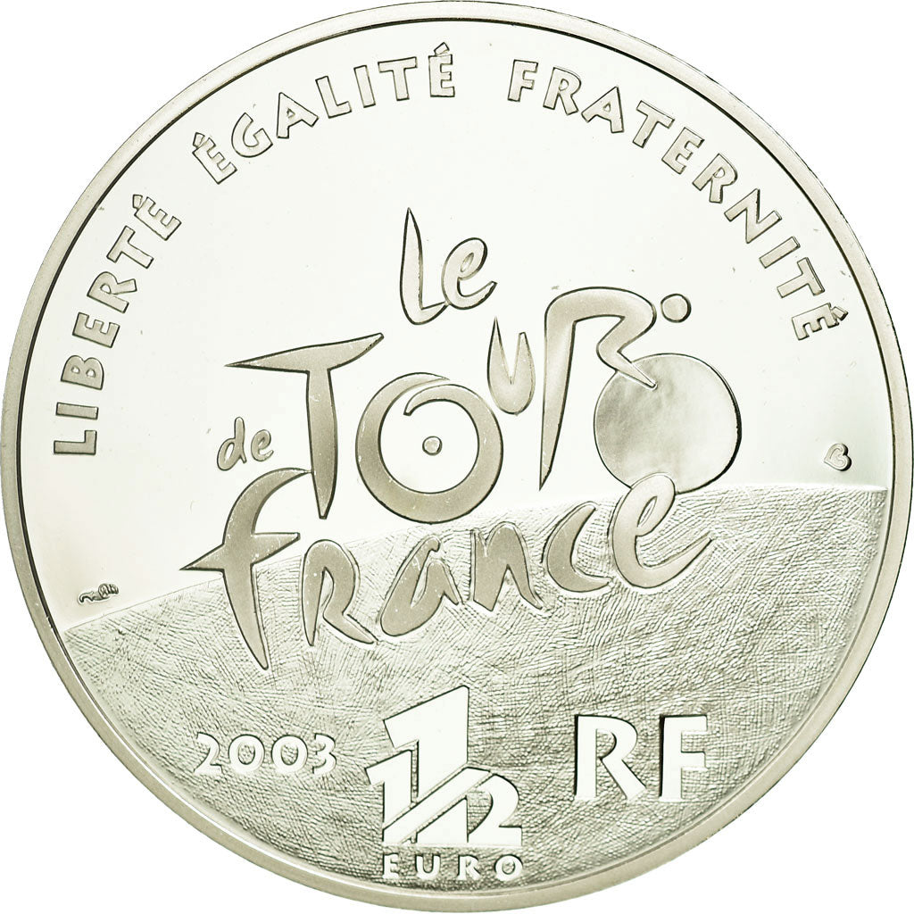 France, 1-1/2 Euro, Centenaire Du Tour De France, 2003, BE, FDC, Argent