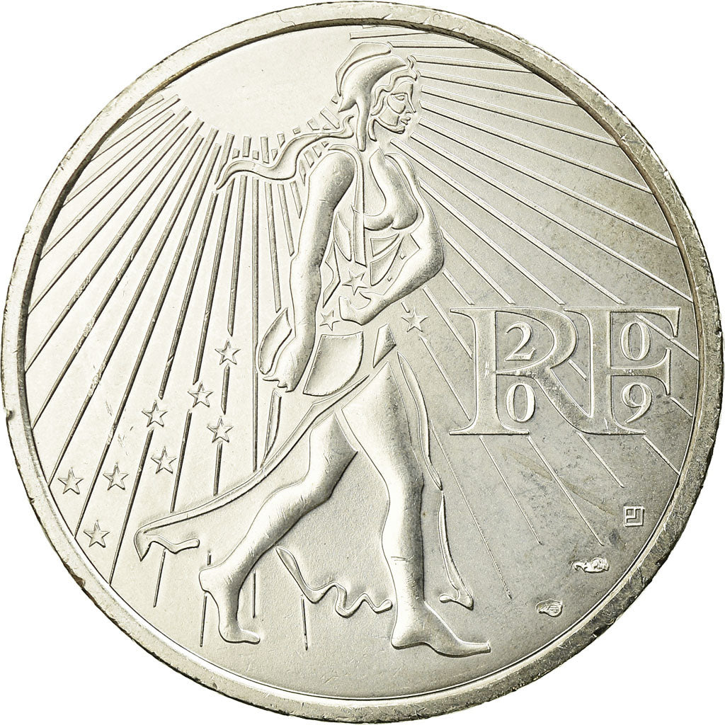 Francia, 25 Euro, Semeuse, 2009, SPL, Argento, Gadoury:EU338, KM:1581