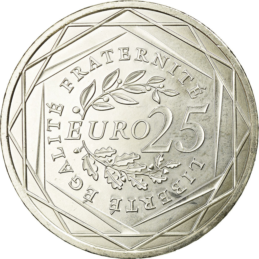 Francia, 25 Euro, Semeuse, 2009, SPL, Argento, Gadoury:EU338, KM:1581