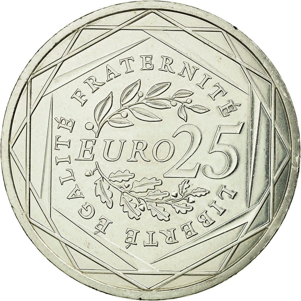 France, 25 Euro, Semeuse, 2009, SUP+, Argent, Gadoury:EU338, KM:1581