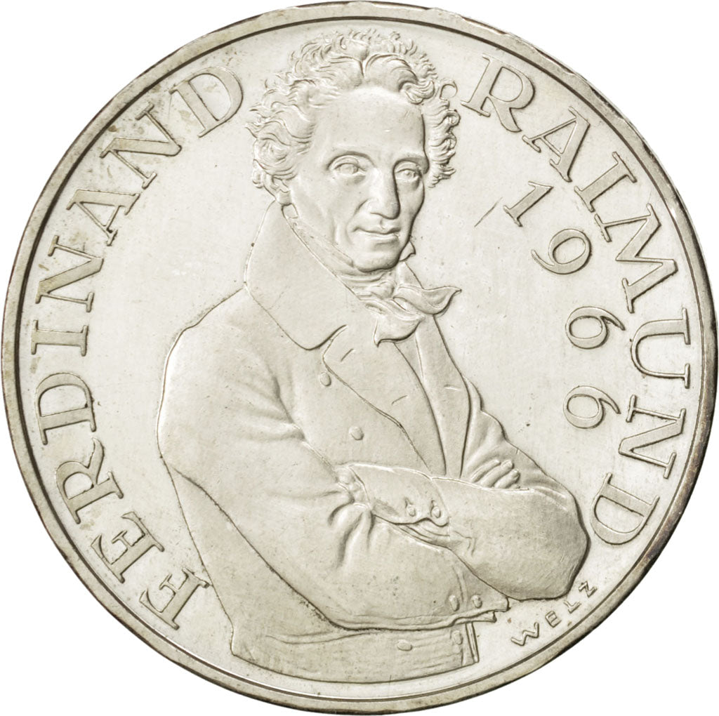 AUSTRIA, 25 Schilling, 1966, KM #2899, MS(63), Silver, 30, 12.98