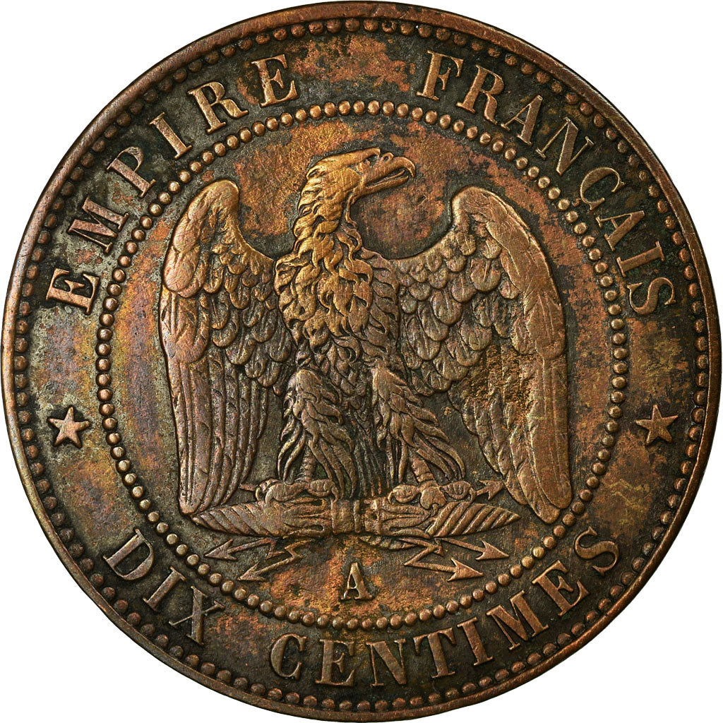 Moneta, Francja, Napoleon III, Napoléon III, 10 Centimes, 1854, Paris