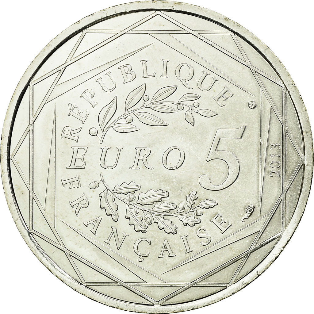 France, 5 Euro, Liberté, 2013, MS(63), Silver