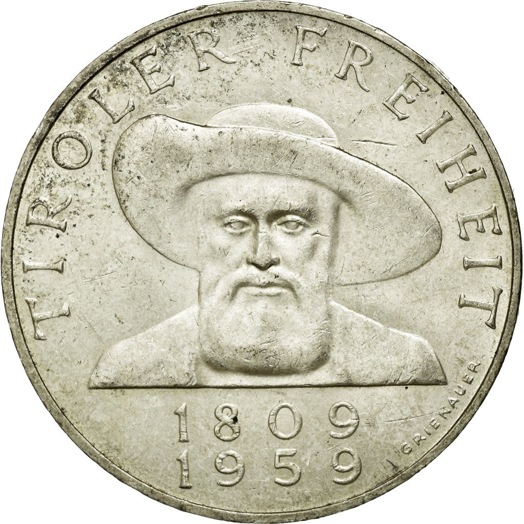 Coin, Austria, 50 Schilling, 1959, AU(55-58), Silver, KM:2888