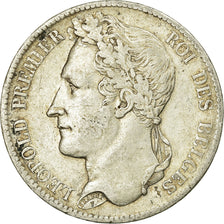 Coin, Belgium, Leopold I, 5 Francs, 5 Frank, 1833, VF(30-35), Silver, KM:3.1