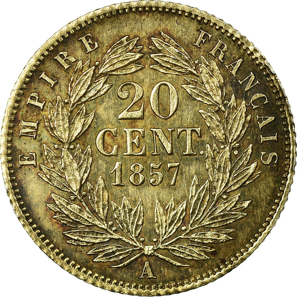 Coin, France, Napoleon III, Napoléon III, 20 Centimes, 1857, Paris, AU(55-58)