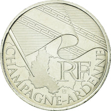 França, 10 Euro, Champagne-Ardenne, 2010, Champagne-Ardenne, MS(63), Prata