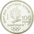 Moneda, Francia, Free-style skier, 100 Francs, 1990, BE, EBC+, Plata, KM:983