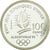 Moneda, Francia, Slalom skiers, 100 Francs, 1990, BE, EBC+, Plata, KM:984