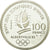 Moneda, Francia, Bobsledding, 100 Francs, 1990, BE, EBC, Plata, KM:981