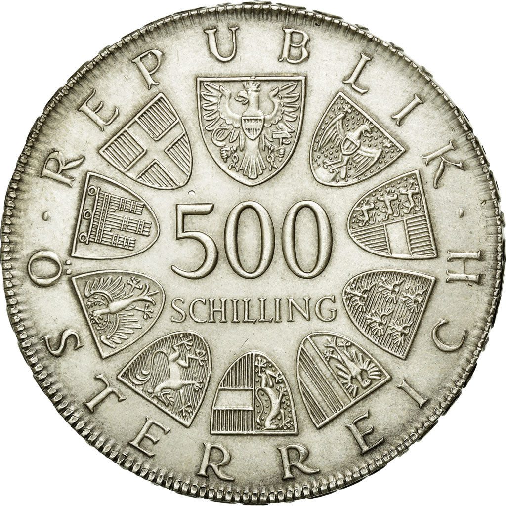 Coin, Austria, 500 Schilling, 1980, AU(55-58), Silver, KM:2949