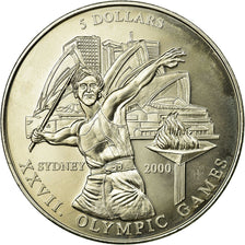 Coin, Liberia, Javelot, 5 Dollars, 2000, Proof, MS(65-70), Copper-nickel, KM:735