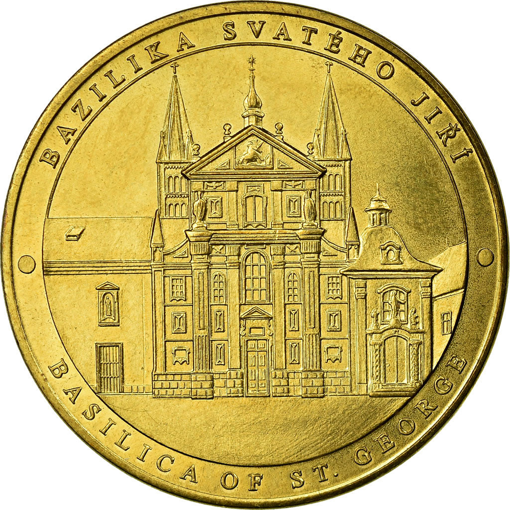 République Tchèque, Jeton, Prague - Basilique Saint Georges, SUP, Cupro-nickel