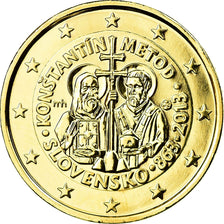 Slovakia, 2 Euro, 2013, gold-plated coin, MS(63), Bi-Metallic, KM:128