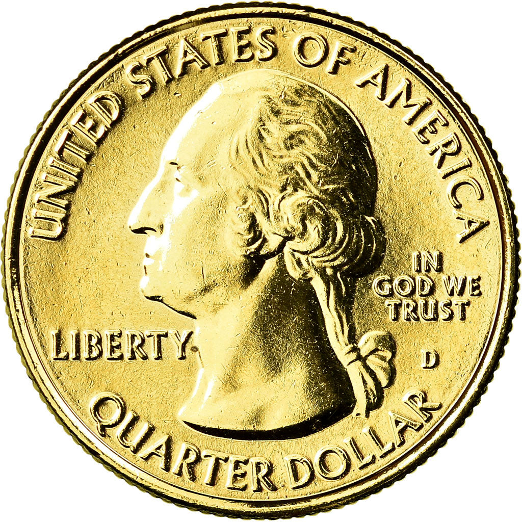 Moneta, Stati Uniti, Hot Springs, Quarter, 2010, U.S. Mint, Denver, gold-plated
