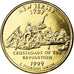 Coin, United States, New Jersey, Quarter, 1999, U.S. Mint, Denver, gold-plated