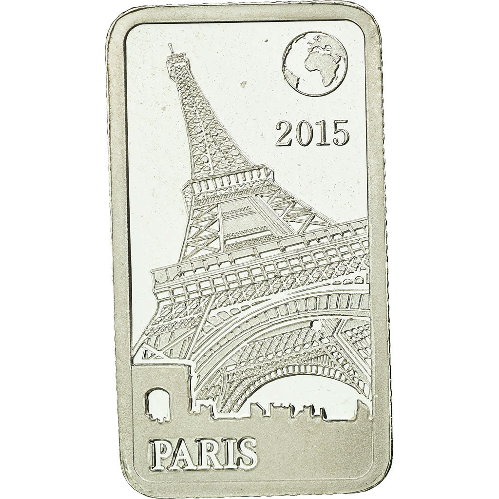 Moneta, Wyspy Salomona, Tour Eiffel, Half Dollar, 2015, MS(65-70), Srebro