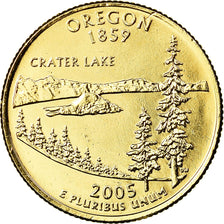 Moneta, Stati Uniti, Oregon, Quarter, 2005, U.S. Mint, Denver, golden, SPL, Rame