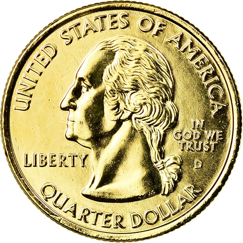 Coin, United States, Minnesota, Quarter, 2005, U.S. Mint, Denver, golden