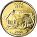 Moneda, Estados Unidos, Iowa, Quarter, 2004, U.S. Mint, Philadelphia, golden