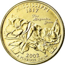 Moneta, Stati Uniti, Mississippi, Quarter, 2002, U.S. Mint, Denver, golden, SPL