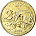 Moneta, USA, Mississippi, Quarter, 2002, U.S. Mint, Denver, golden, MS(63)