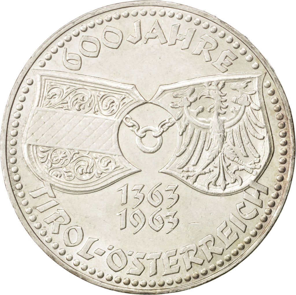 AUSTRIA, 50 Schilling, 1963, KM #2894, MS(65-70), Silver, 34, 19.99