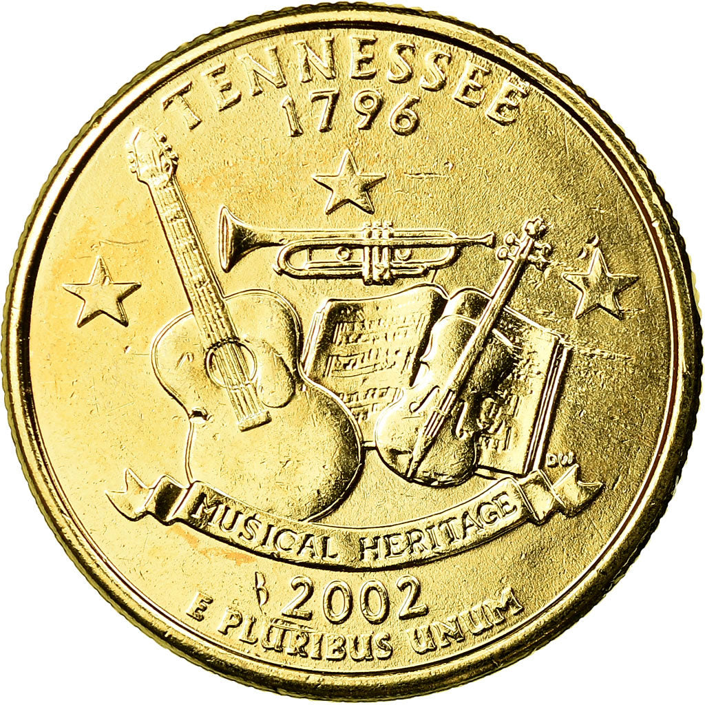 Munten, Verenigde Staten, Tennessee, Quarter, 2002, U.S. Mint, Philadelphia