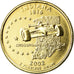 Coin, United States, Indiana, Quarter, 2002, U.S. Mint, Philadelphia, golden