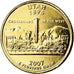 Coin, United States, Utah, Quarter, 2007, U.S. Mint, Denver, golden, MS(63)