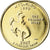 Coin, United States, Wyoming, Quarter, 2007, U.S. Mint, Denver, golden