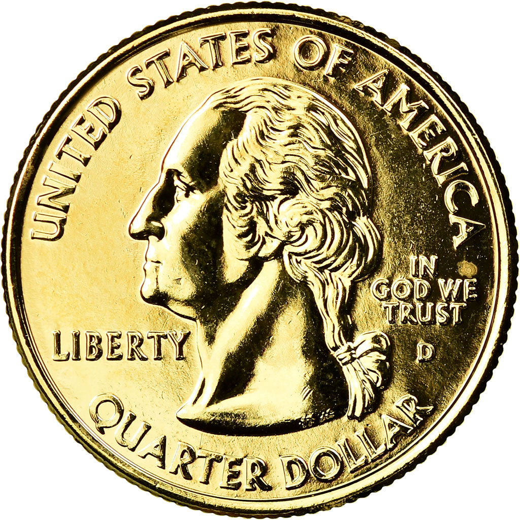 Coin, United States, California, Quarter, 2005, U.S. Mint, Denver, golden