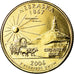 Moneta, USA, Nebraska, Quarter, 2006, U.S. Mint, Philadelphia, golden