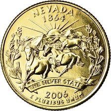Coin, United States, Nevada, Quarter, 2006, U.S. Mint, Denver, golden
