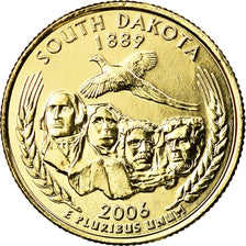 Coin, United States, South Dakota, Quarter, 2006, U.S. Mint, Denver, golden