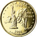 Coin, United States, New York, Quarter, 2001, U.S. Mint, Denver, golden