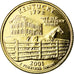 Moneta, USA, Kentucky, Quarter, 2001, U.S. Mint, Philadelphia, golden
