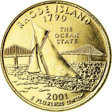 Coin, United States, Rhode Island, Quarter, 2001, U.S. Mint, Philadelphia