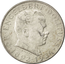 AUSTRIA, 2 Schilling, 1934, KM #2852, AU(50-53), Silver, 12.09