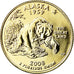 Coin, United States, Alaska, Quarter, 2008, U.S. Mint, Denver, golden
