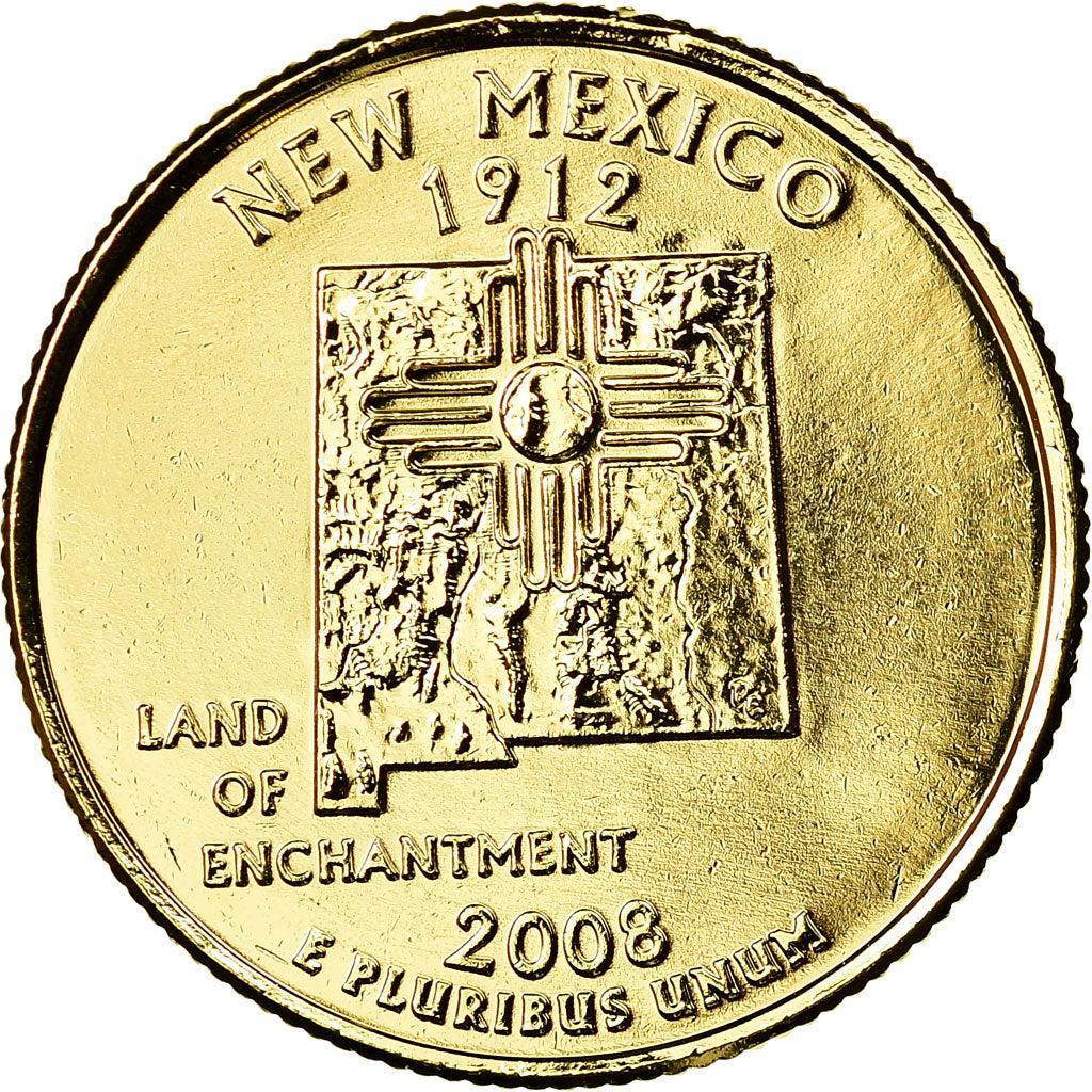 Münze, Vereinigte Staaten, New Mexico, Quarter, 2008, U.S. Mint, Philadelphia