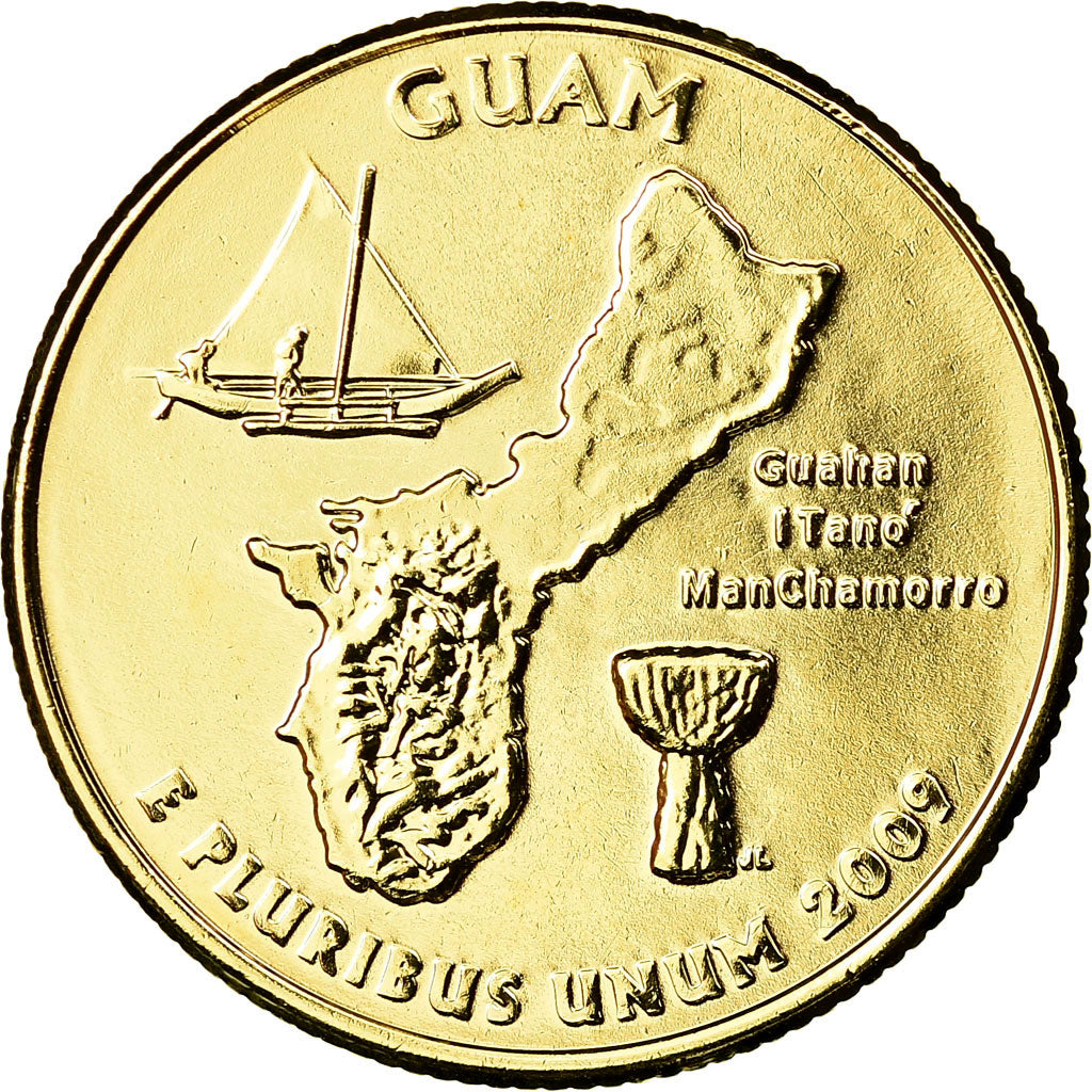 Coin, United States, Guam, Quarter, 2009, U.S. Mint, Denver, golden, MS(60-62)