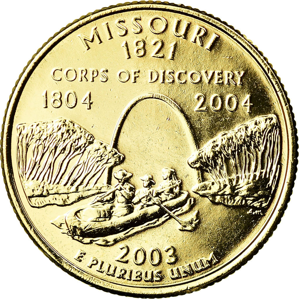 Moneta, Stati Uniti, Missouri, Quarter, 2003, U.S. Mint, Denver, golden, SPL