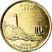 Coin, United States, Maine, Quarter, 2003, U.S. Mint, Denver, golden, MS(60-62)