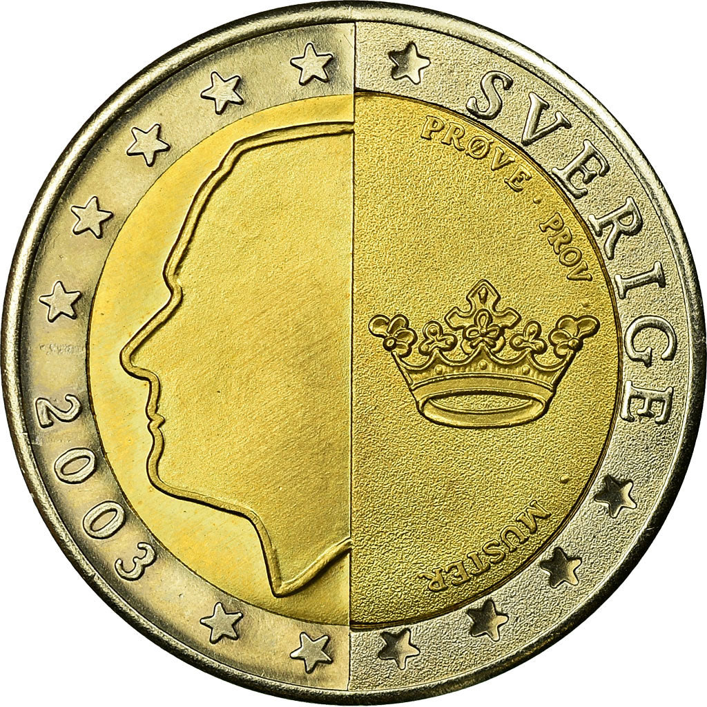 Sweden, Fantasy euro patterns, 2 Euro, 2003, AU(55-58), Bi-Metallic, KM:Pn8