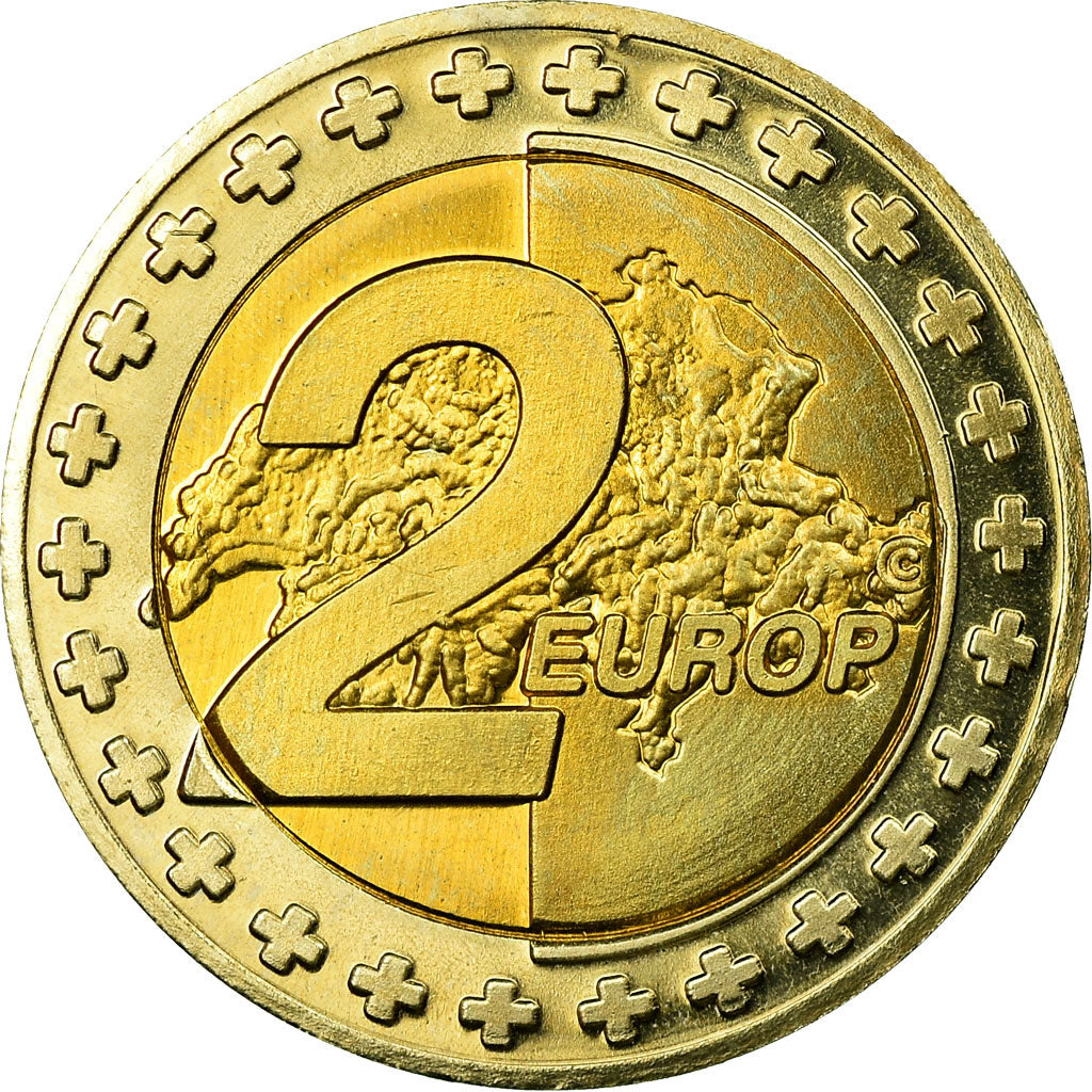 Switzerland, Fantasy euro patterns, 2 Euro, 2003, AU(55-58), Bi-Metallic